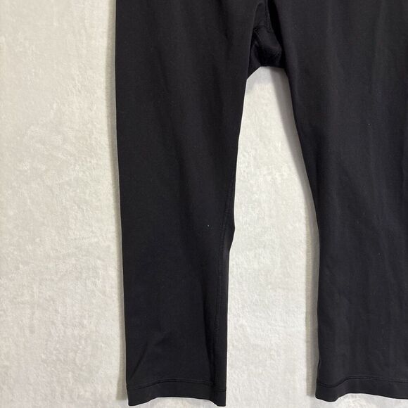 Lululemon Black Cropped Leggings Women’s Size 12 Nylon Lycra Activewear Yoga - Picture 4 of 14